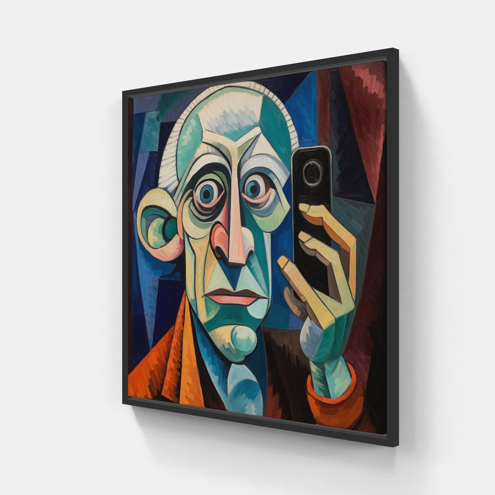 Picasso's Dynamic Energy-Canvas-artwall-20x20 cm-Black-Artwall
