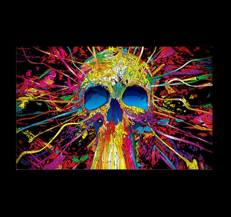 Skull Color Blast Pop Art Canvas