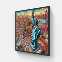 New York Pulse-Canvas-artwall-20x20 cm-Black-Artwall