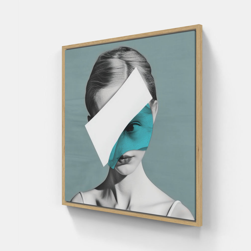 Minimalist Collage Fusion-Canvas-artwall-20x20 cm-Wood-Artwall