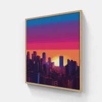 Serene Night Skyline-Canvas-artwall-Artwall