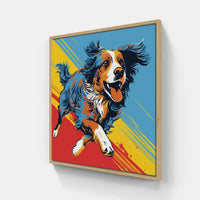 Dog Love Joy Peace-Canvas-artwall-20x20 cm-Wood-Artwall