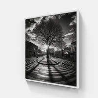Monochrome Melody of Contrast-Canvas-artwall-40x40 cm-White-Artwall