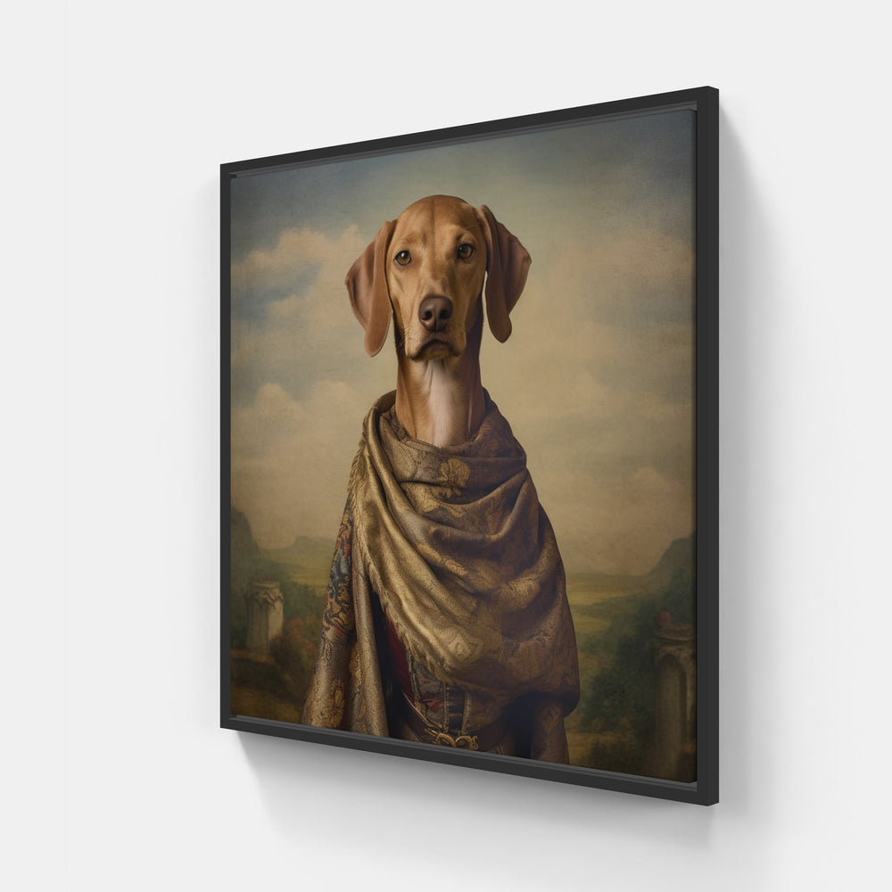 Cheerful Canine-Canvas-artwall-20x20 cm-Black-Artwall