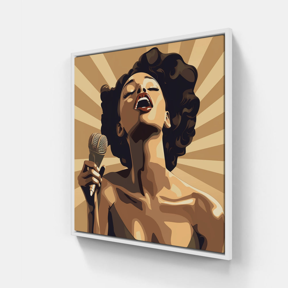 Melodic Singer Stage-Canvas-artwall-20x20 cm-White-Artwall