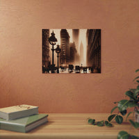 New-York, amour, vies, brume.- Tableau aluminium