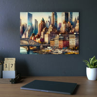 New-York Amour Eternel.- Tableau aluminium