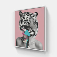 Whimsical Collage Fusion-Canvas-artwall-20x20 cm-White-Artwall