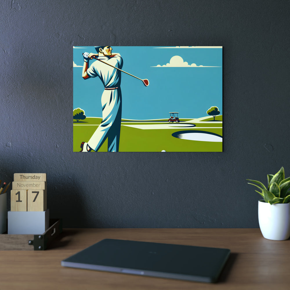 Golf Course Sunrise- Tableau aluminium