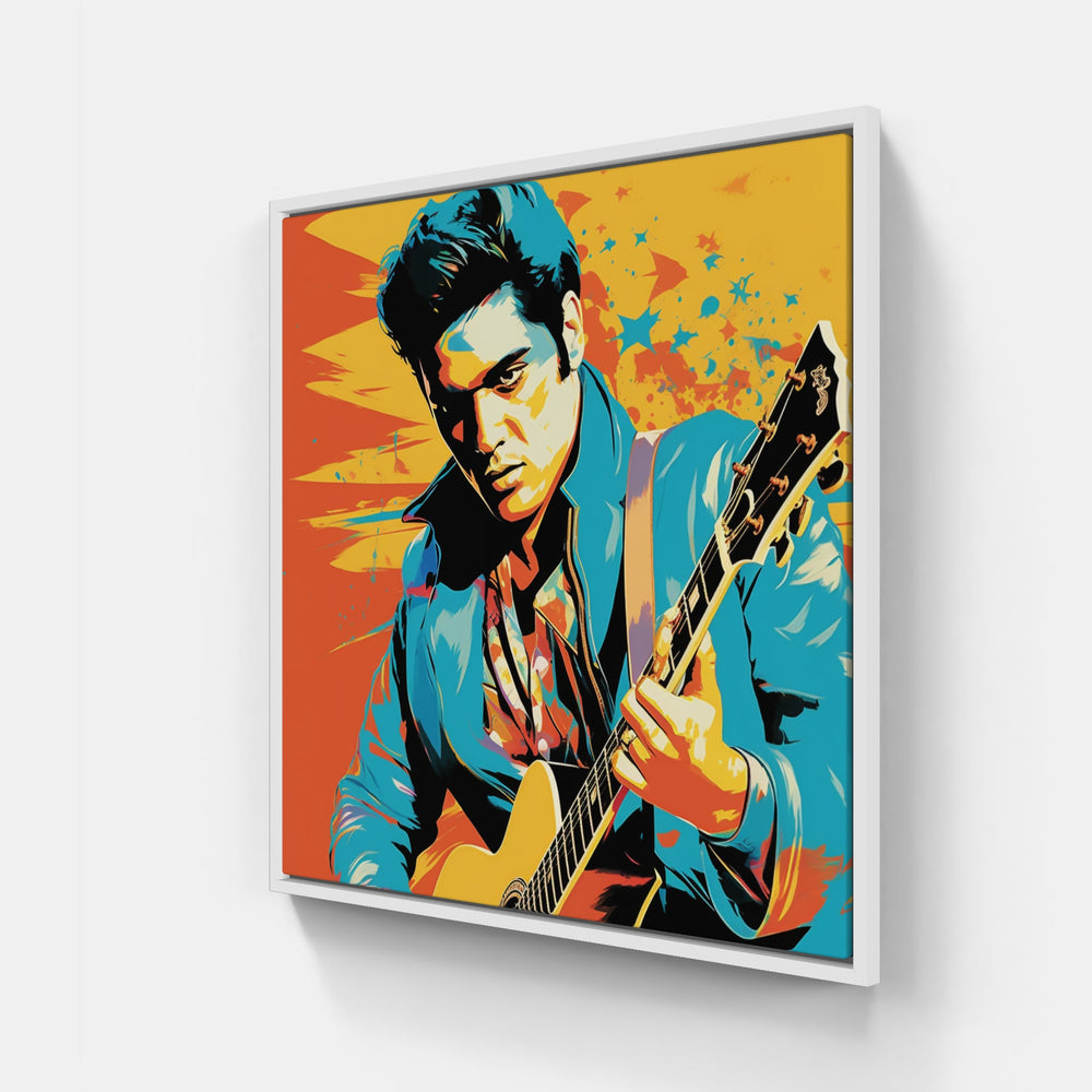 Elvis Presley Rock-Canvas-artwall-20x20 cm-White-Artwall