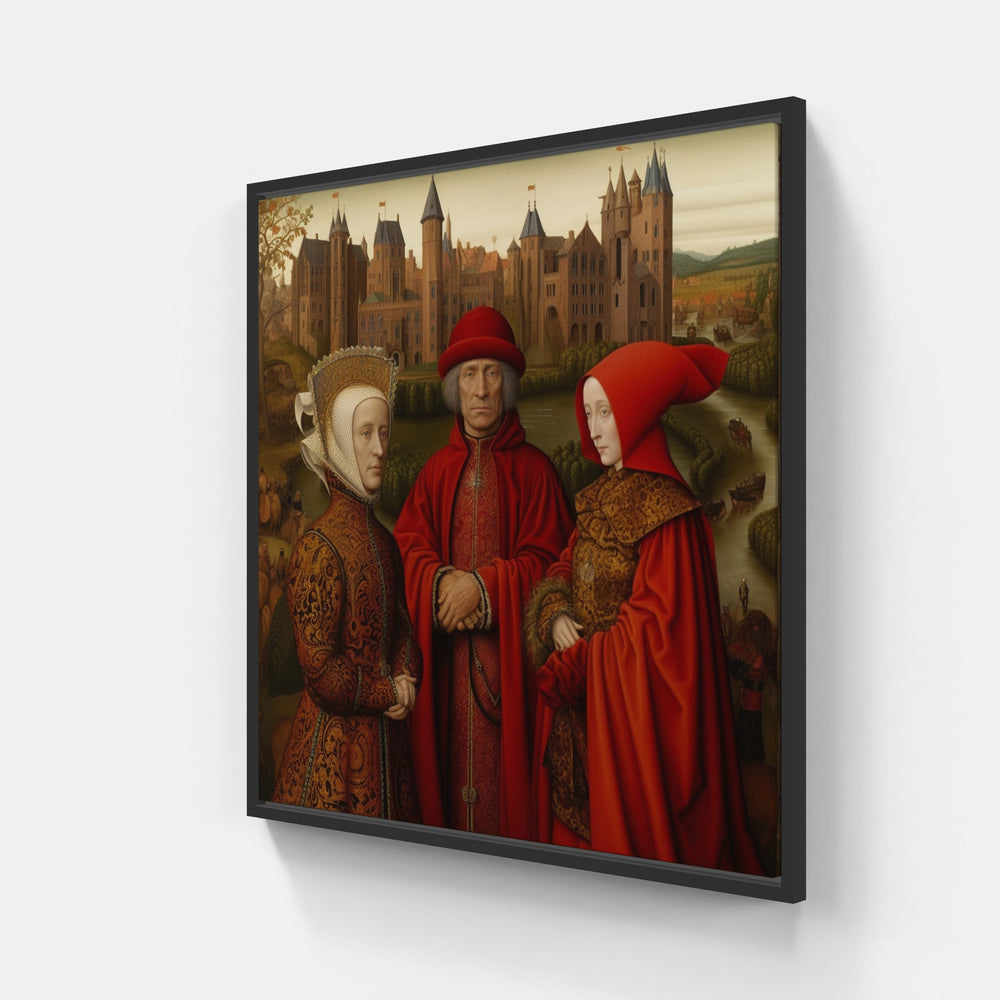 Radiant Van Eyck Colors-Canvas-artwall-20x20 cm-Black-Artwall