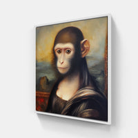 Endearing Monkey Masterpiece-Canvas-artwall-20x20 cm-White-Artwall