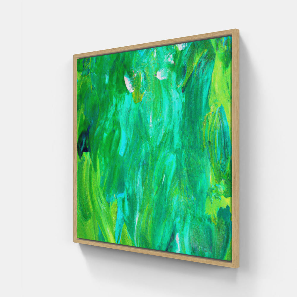 Green growth thriving-Canvas-artwall-20x20 cm-Wood-Artwall