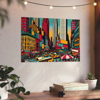 New York, vie nouvelle.- Tableau aluminium