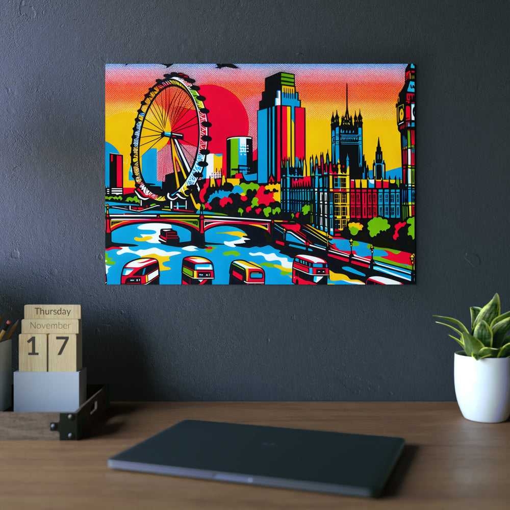 London Dreams Bright.- Tableau aluminium