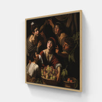 Intense Caravaggio Reverie-Canvas-artwall-20x20 cm-Wood-Artwall