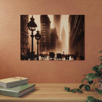 New-York, amour, vies, brume.- Tableau aluminium