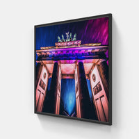 Berlin Lively Nightlife Canvas-Canvas-artwall-20x20 cm-Black-Artwall