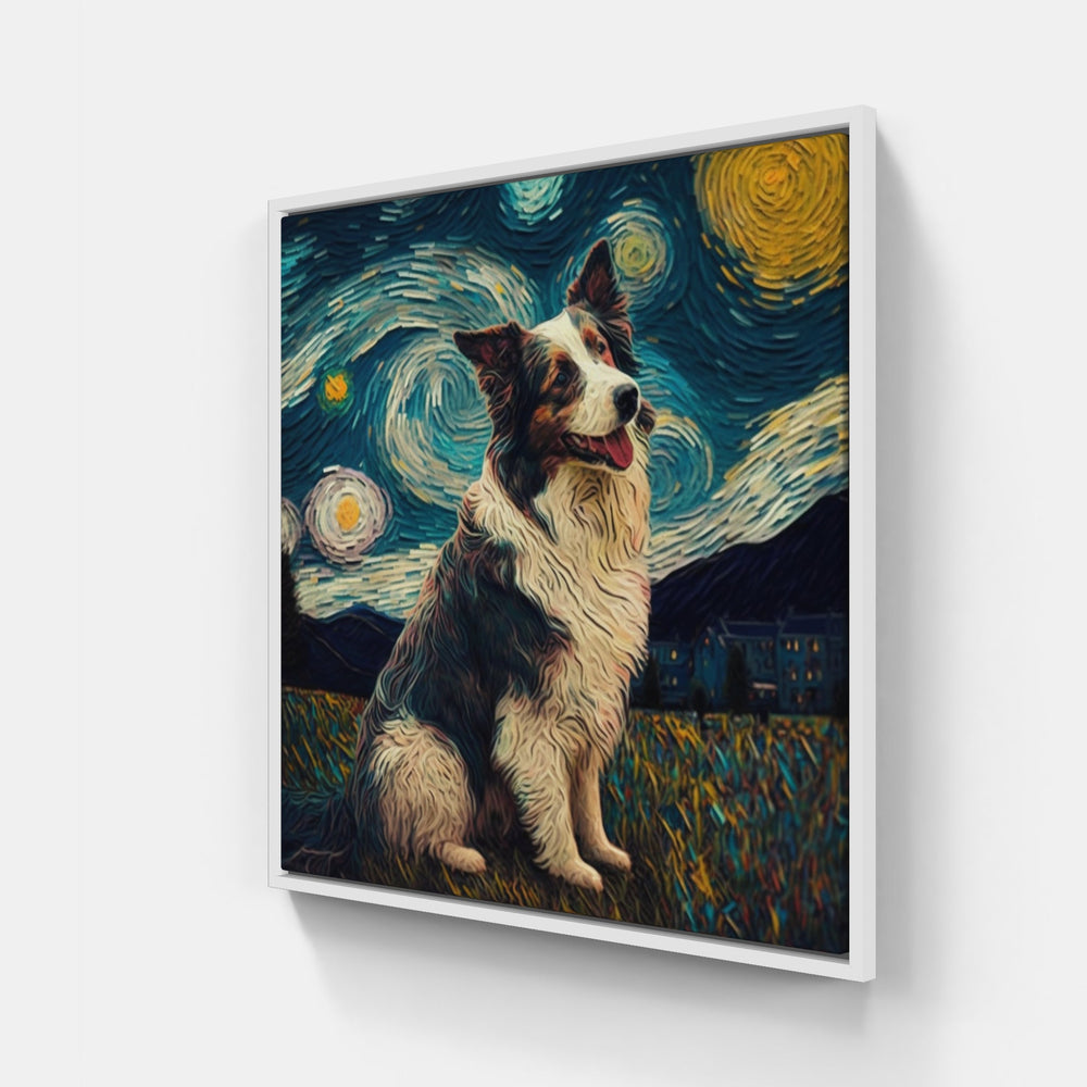 Dog love hugs-Canvas-artwall-20x20 cm-White-Artwall