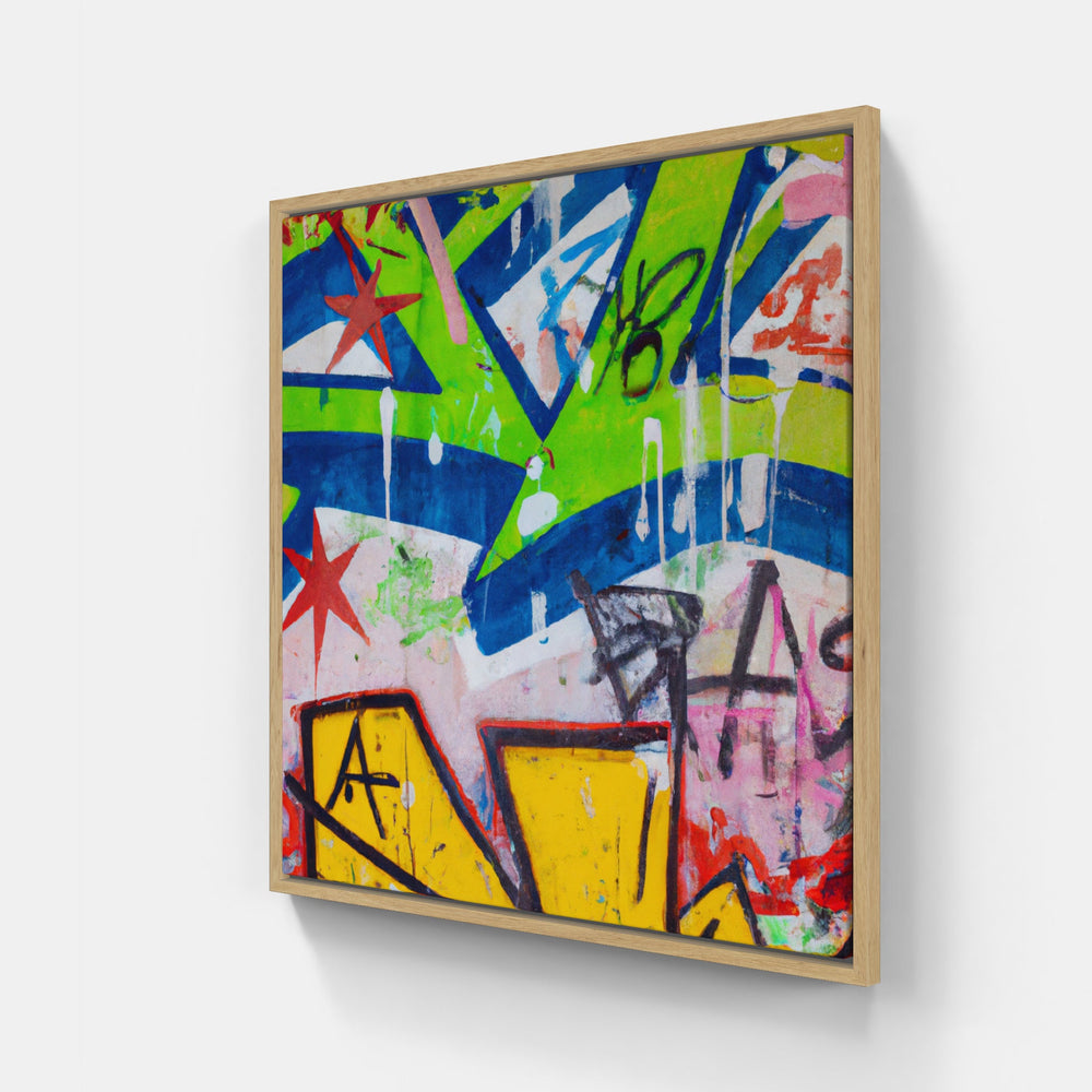 Graffiti Artistic Expression-Canvas-artwall-20x20 cm-Wood-Artwall