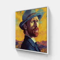 Van Gogh's Starry Night-Canvas-artwall-20x20 cm-White-Artwall
