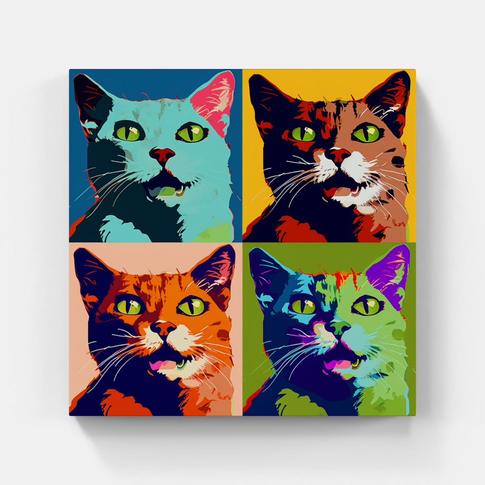 Cat purrs joyfully-Canvas-artwall-Artwall