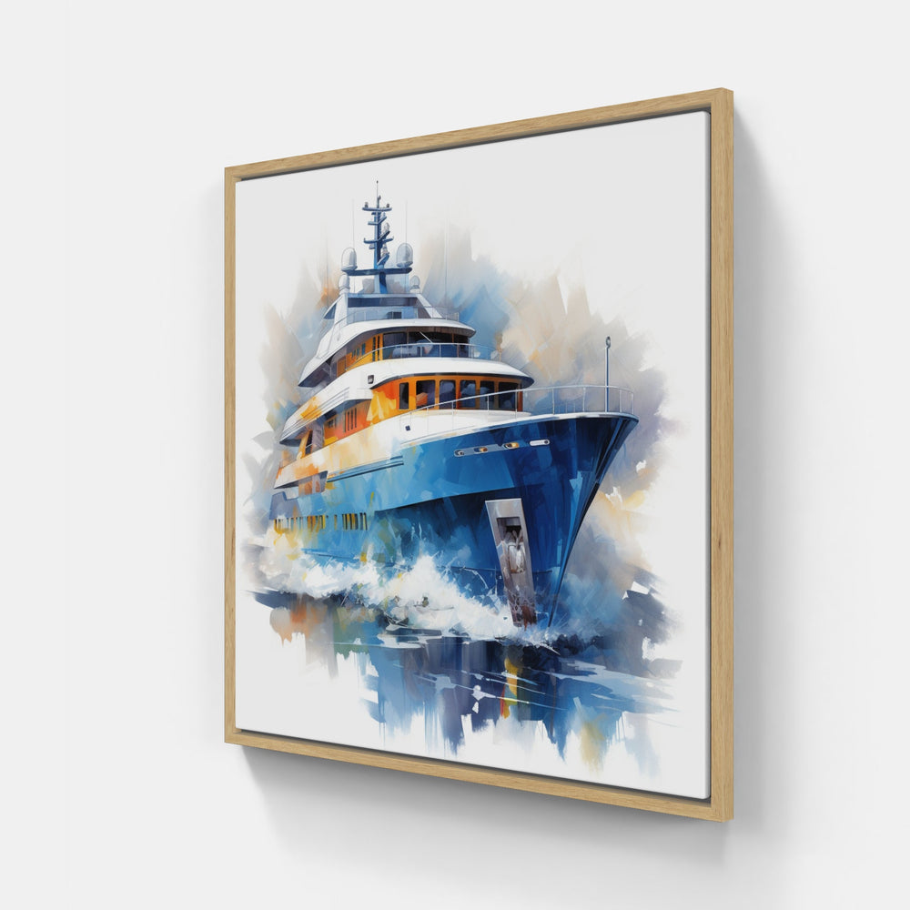 Midnight Sail Yacht Beauty-Canvas-artwall-Artwall