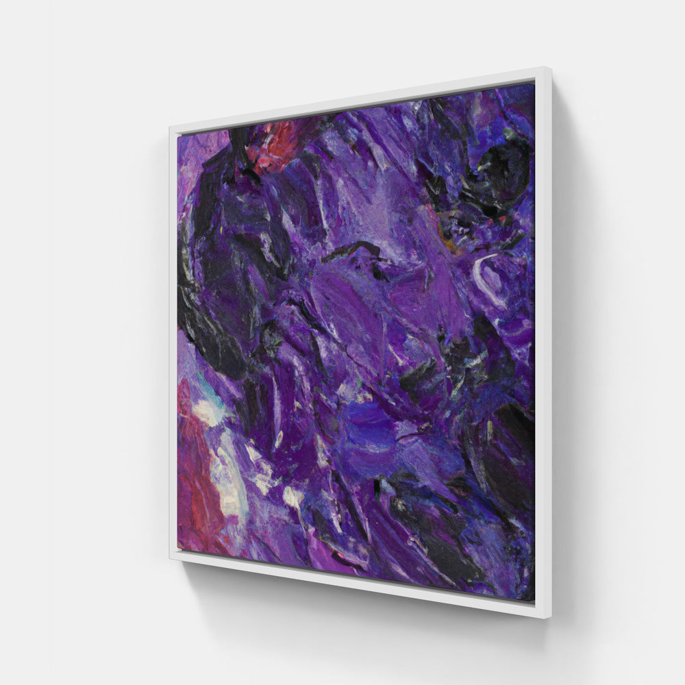 Purple on time-Canvas-artwall-20x20 cm-White-Artwall