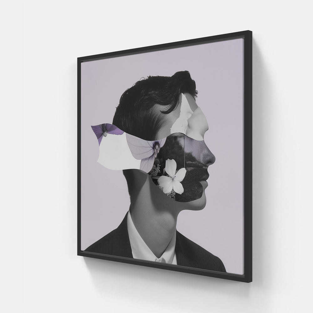 Collage of Infinite Worlds-Canvas-artwall-20x20 cm-Black-Artwall
