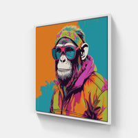 Curious Monkeys Art-Canvas-artwall-20x20 cm-White-Artwall