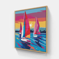 Yacht Dreams Sailing Bliss-Canvas-artwall-Artwall