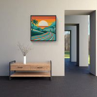 Serene Sunset Horizon-Canvas-artwall-Artwall