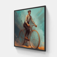 Cycling Serenity-Canvas-artwall-20x20 cm-Black-Artwall