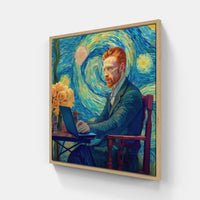 Van Gogh's Whirling Sky-Canvas-artwall-20x20 cm-Wood-Artwall