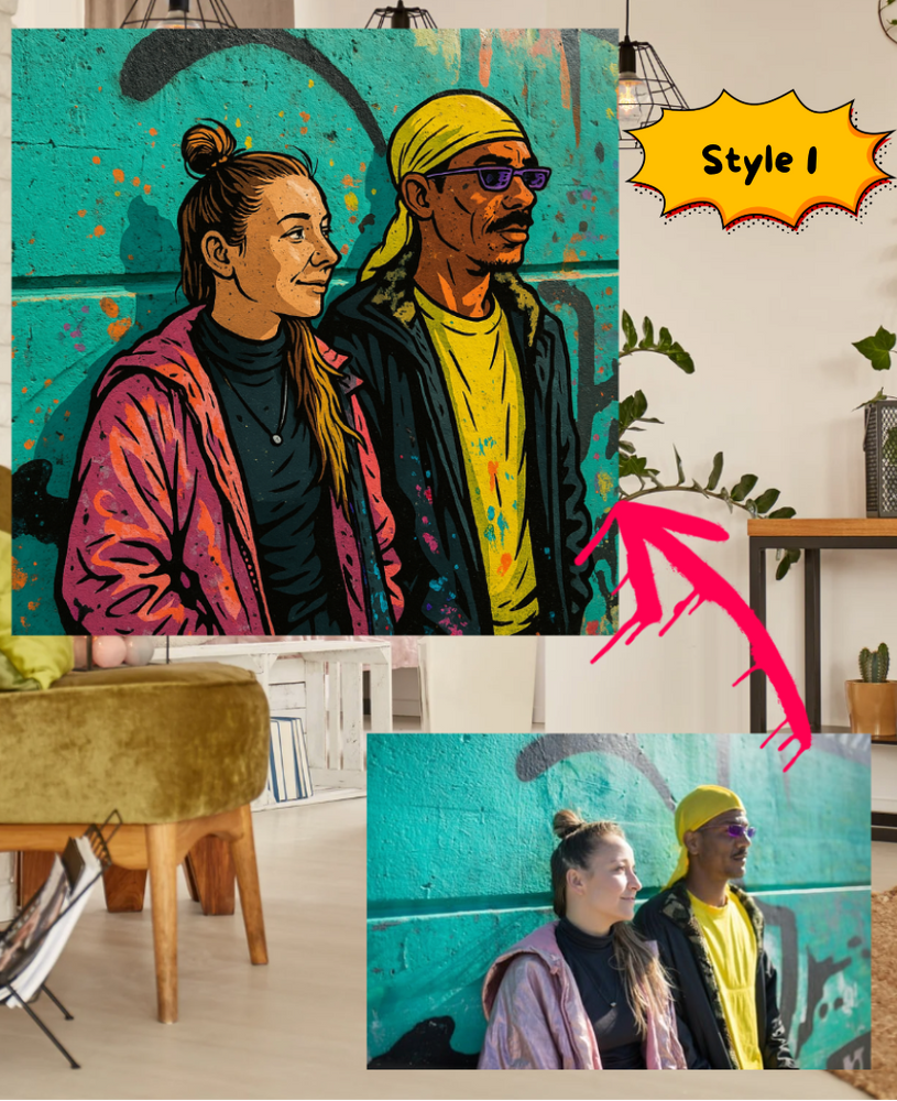 Custom canvas prints street art