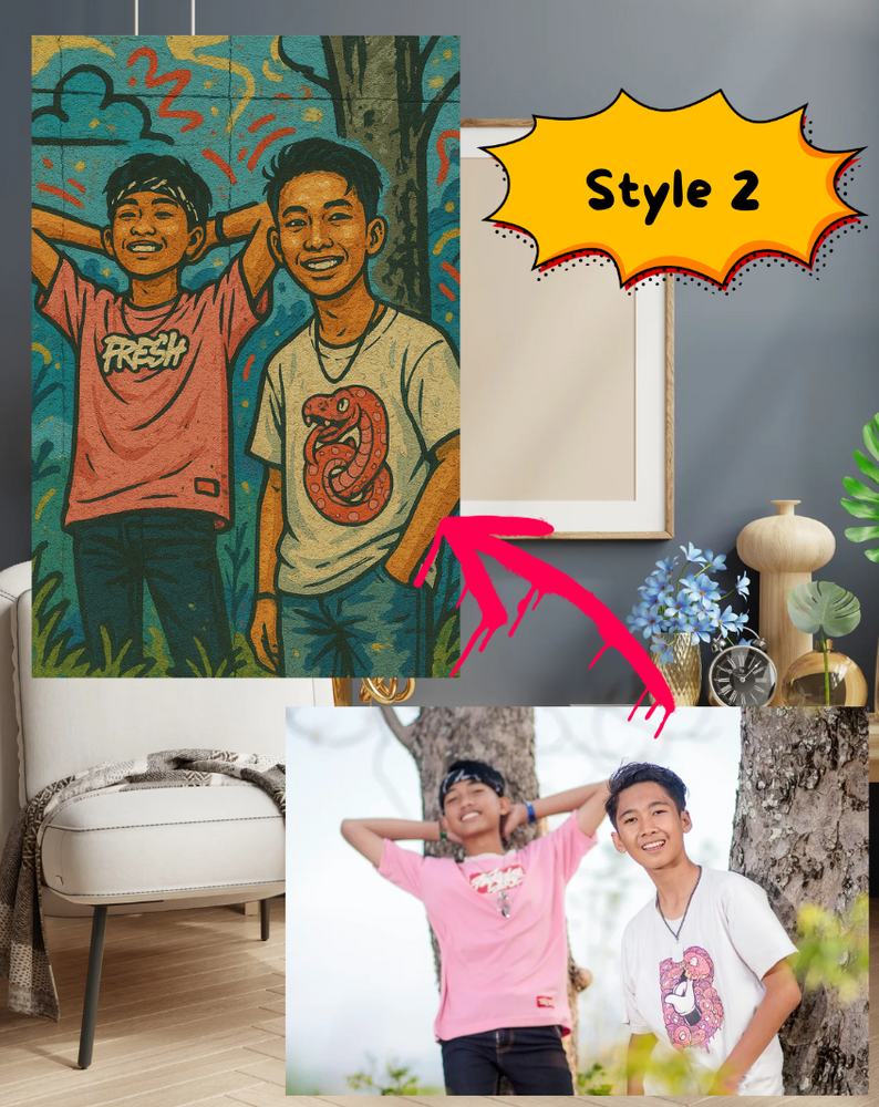 Custom canvas prints street art