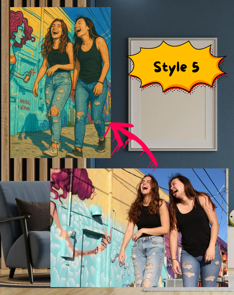 Custom canvas prints street art