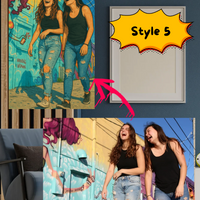 Custom canvas prints street art