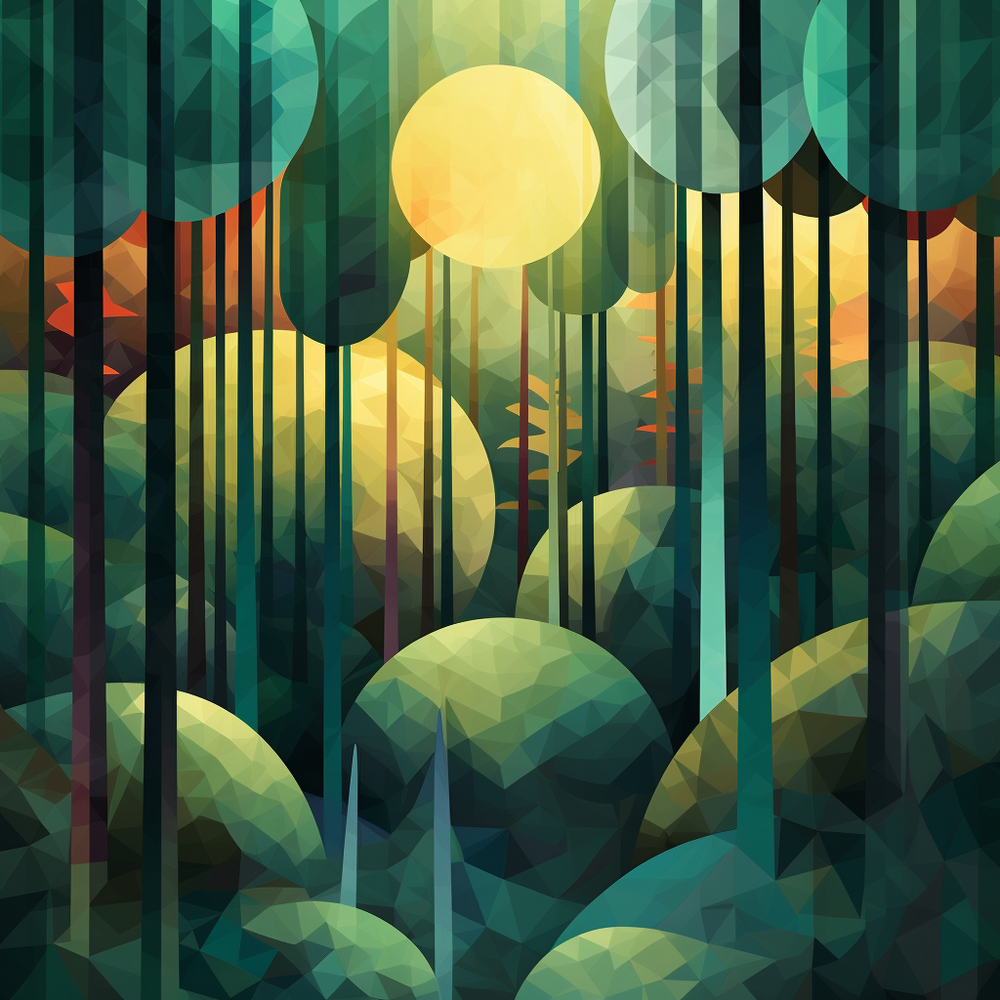 Enchanted Woods Sunbeams-Canvas-artwall-Artwall