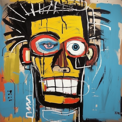 Vibrant Basquiat Masterpiece-Canvas-artwall-Artwall