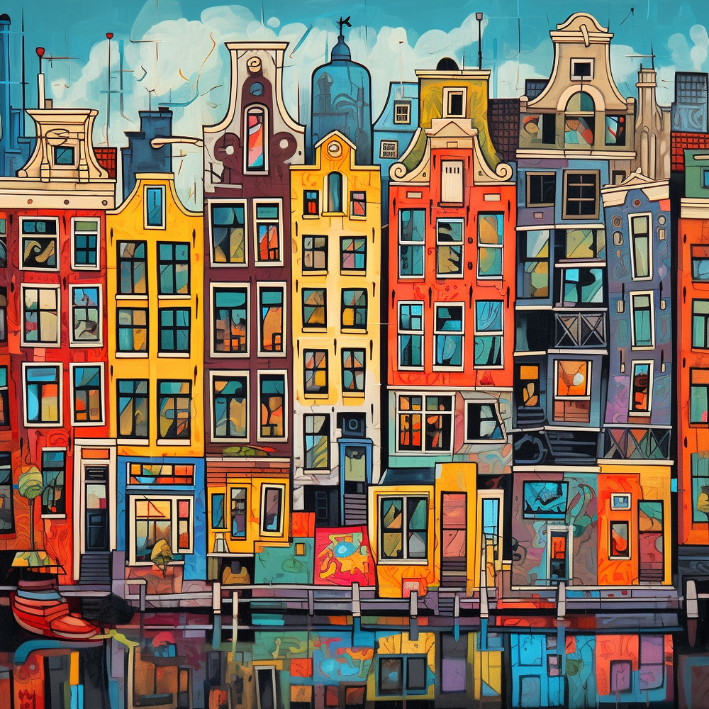 Urban Amsterdam-Canvas-artwall-Artwall