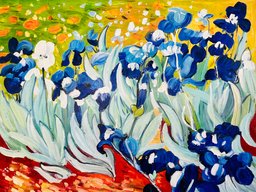 Reproduction painting irises