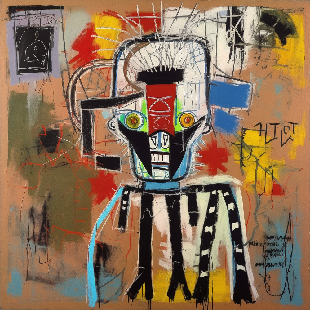 Basquiat's Colorful Universe-Canvas-artwall-Artwall
