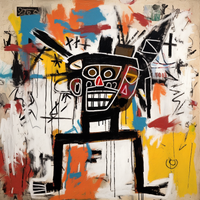 Urban Graffiti Basquiat-Canvas-artwall-Artwall