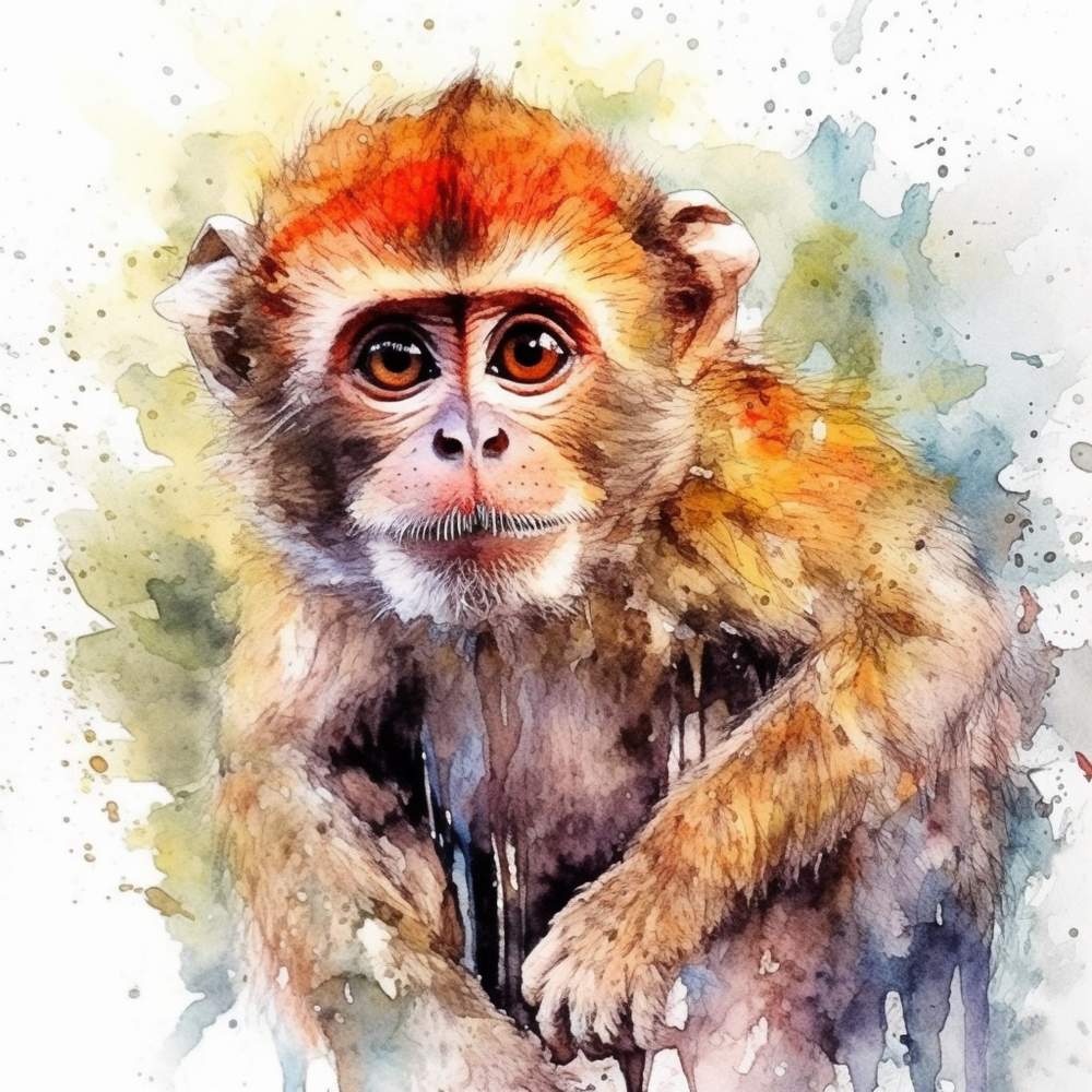 Vibrant Monkey Canva-Canvas-artwall-Artwall