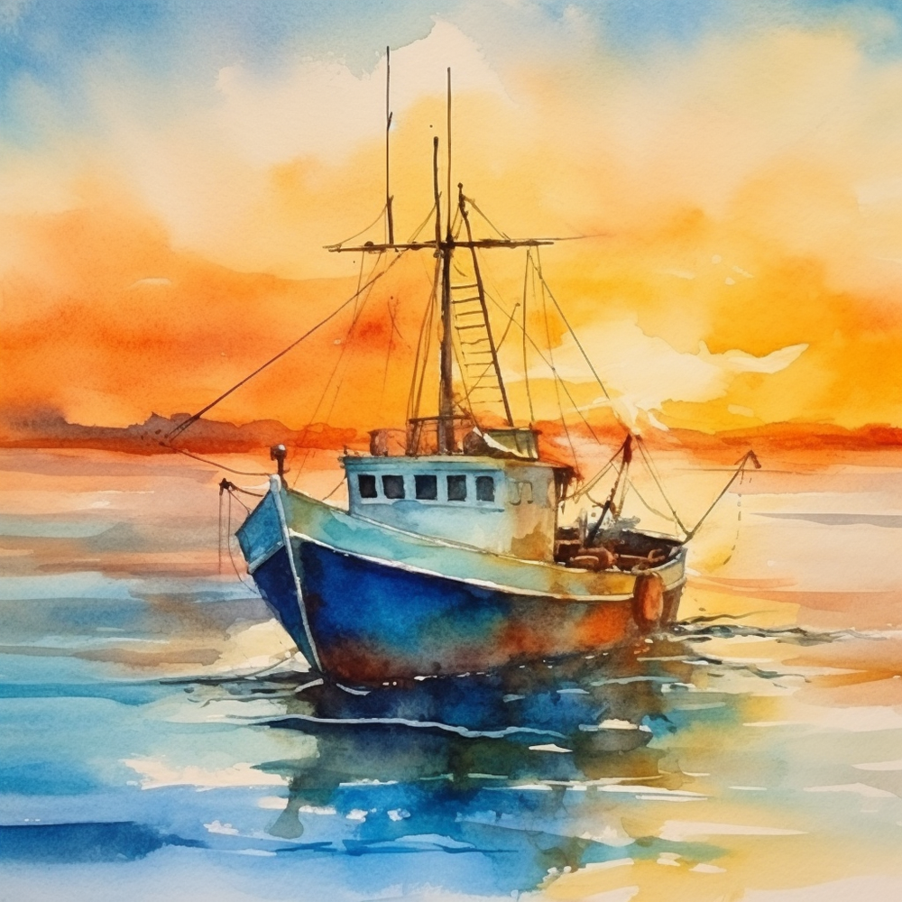 Serene Waters Majestic Boat-Canvas-artwall-Artwall