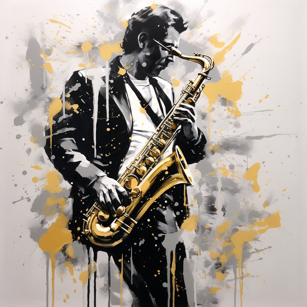 Eloquent Saxophone Artistry-Canvas-artwall-Artwall