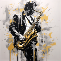 Eloquent Saxophone Artistry-Canvas-artwall-Artwall