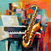Timeless Saxophone Ballad-Canvas-artwall-Artwall