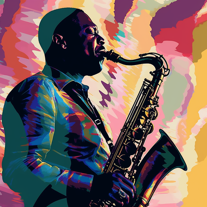 Rhythmic Saxophone Jazz-Canvas-artwall-Artwall